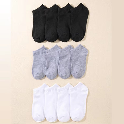 10/12/20/40 Pairs Men Boat Socks Business Sport Sweat Absorption Mature Summer Autumn Solid Color Soft Non Pilling Ankle Socks
