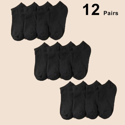 10/12/20/40 Pairs Men Boat Socks Business Sport Sweat Absorption Mature Summer Autumn Solid Color Soft Non Pilling Ankle Socks